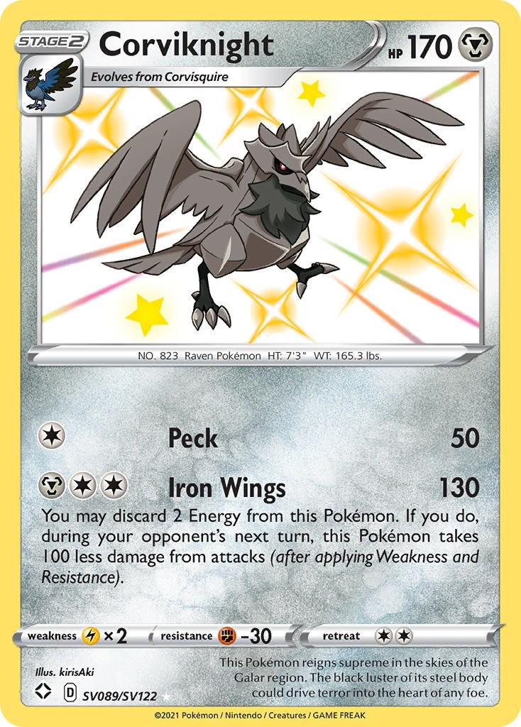 Shining Fates Corviknight Pokémon card